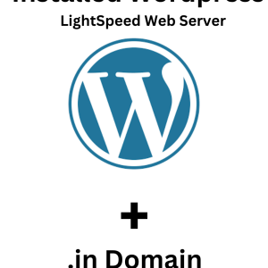 Installed WordPress Website ( LightSpeed Web Server ) + .in Domain - 1 Year Validity
