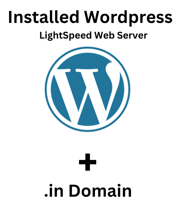Installed WordPress Website ( LightSpeed Web Server ) + .in Domain - 1 Year Validity